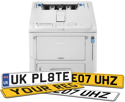 OKI C650 Number Plate Printer