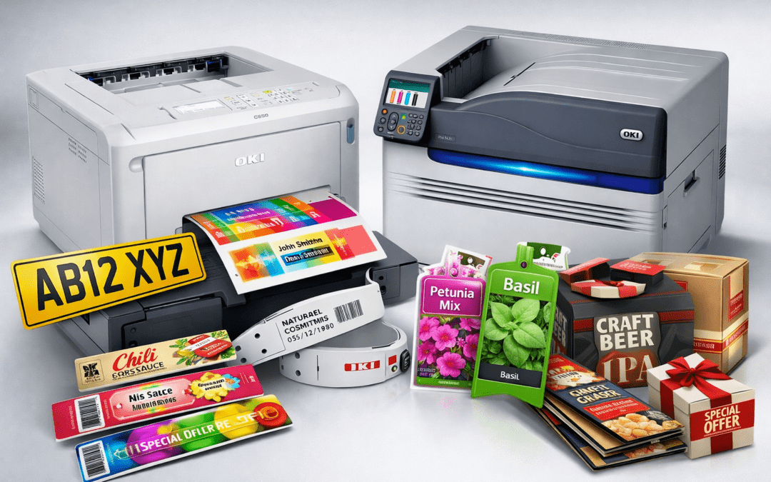 OKI printers producing labels, number plates, wristbands and packaging for specialist printing applications