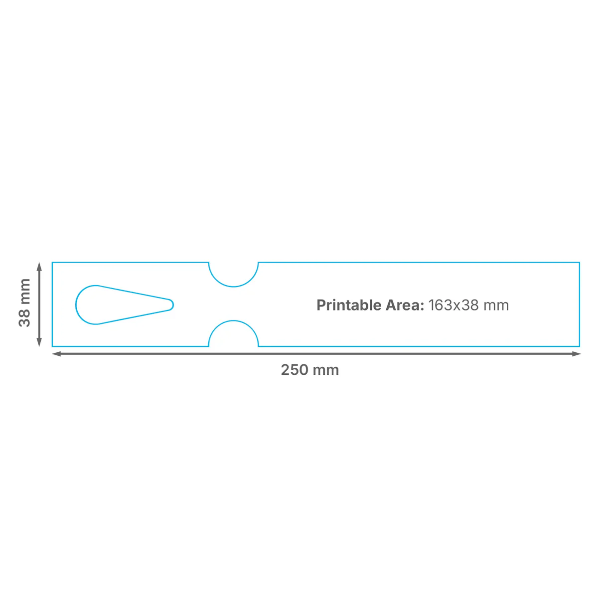 Self-Tie Loop-Lock Labels, 38 × 250 mm — product view 2