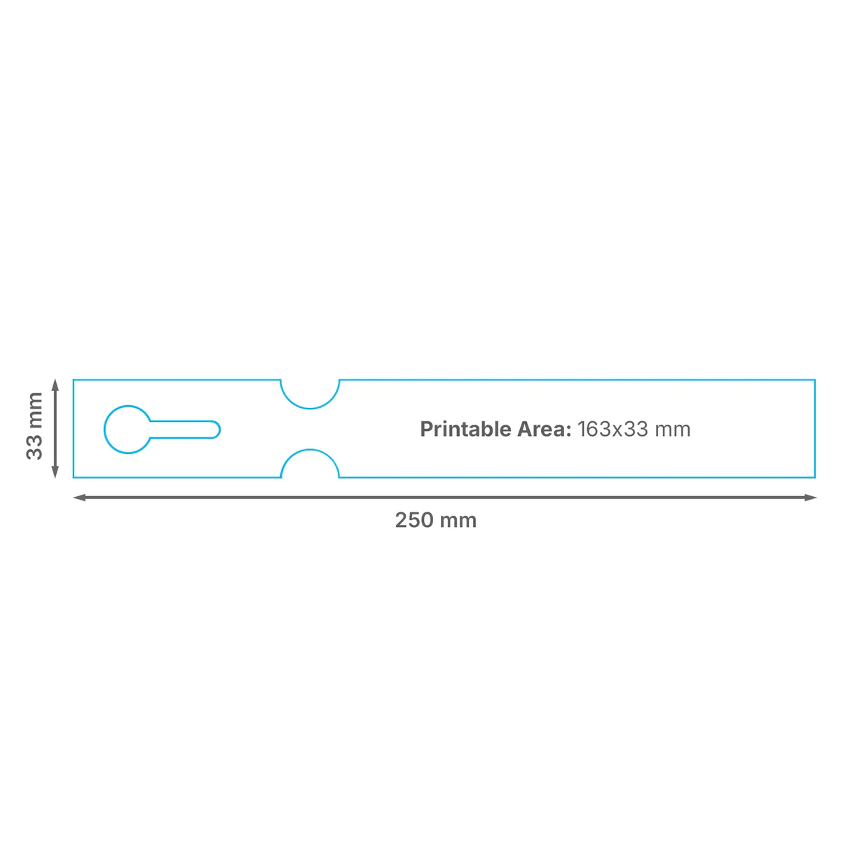 Self-Tie Loop-Lock Labels, 33 × 250 mm — product view 3
