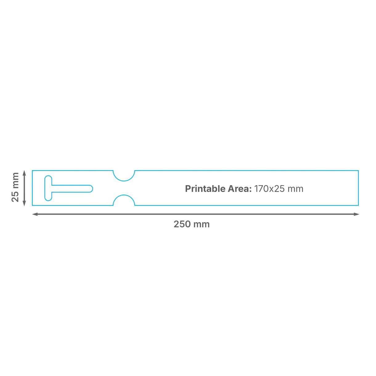 Self-Tie Loop-Lock Labels, 25 × 250 mm — product view 3