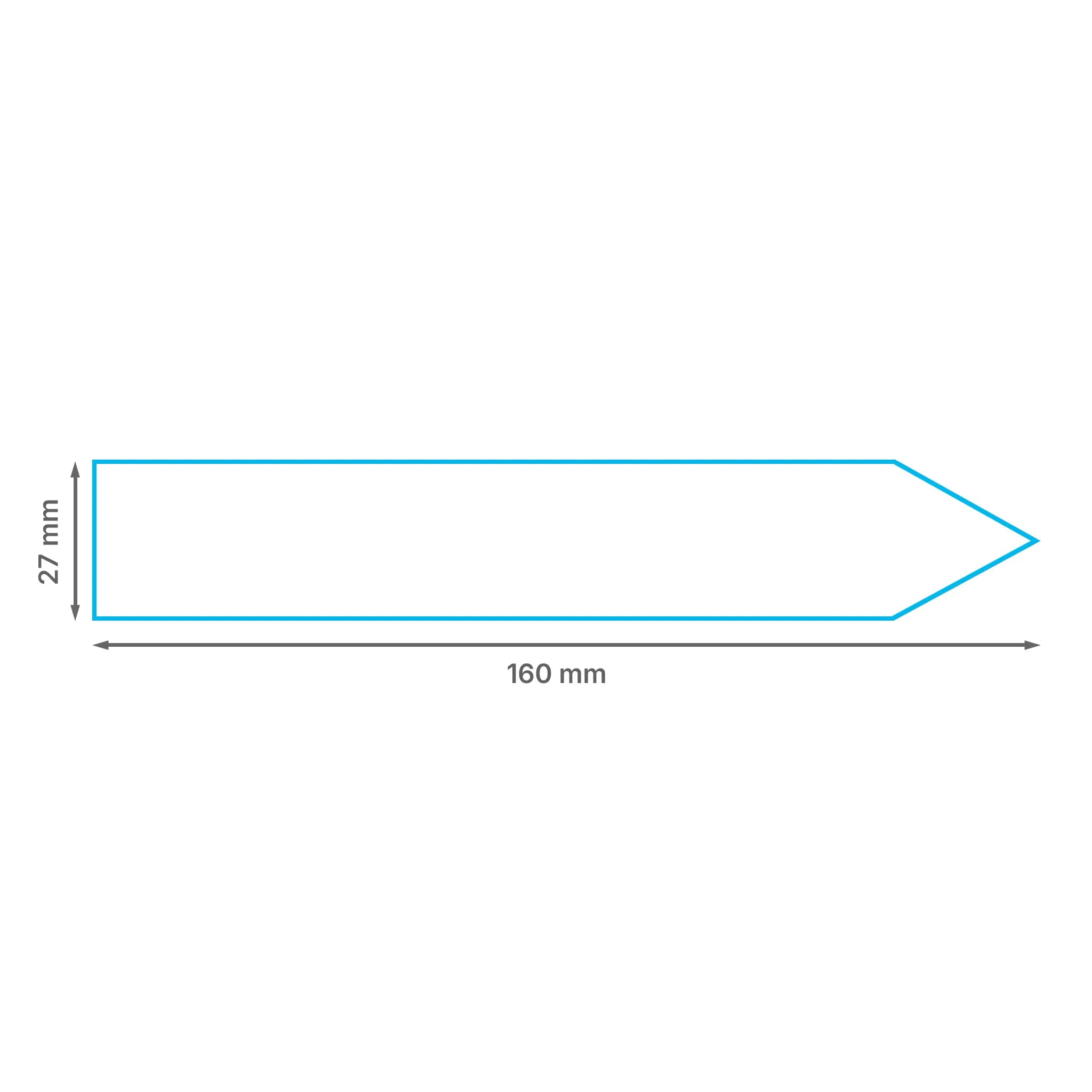 White Gloss Stick-In Plant Labels, 160 × 27 mm — product view 3